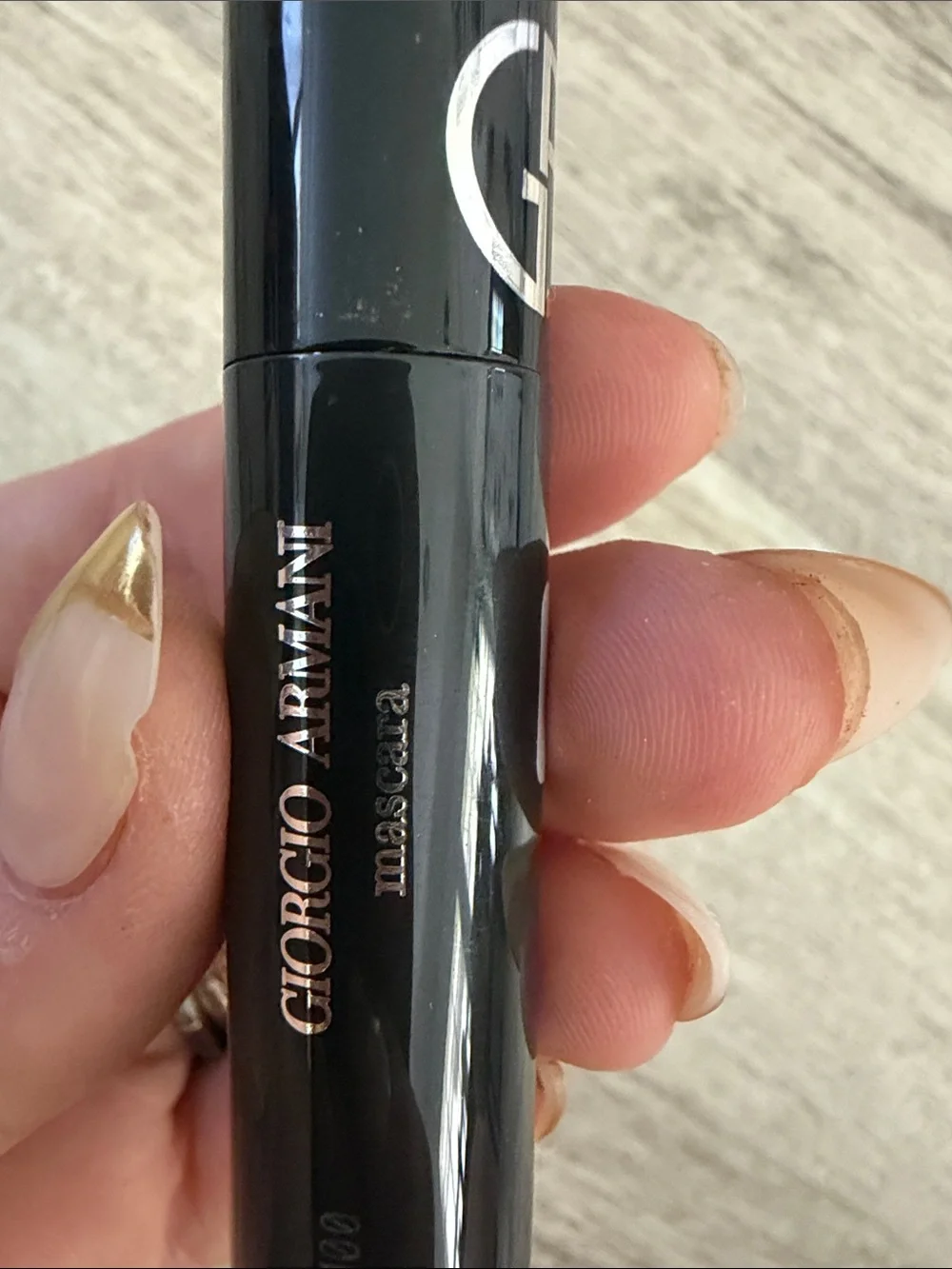 Giorgio Armani Mascara Tube in Black and Silver Accents
